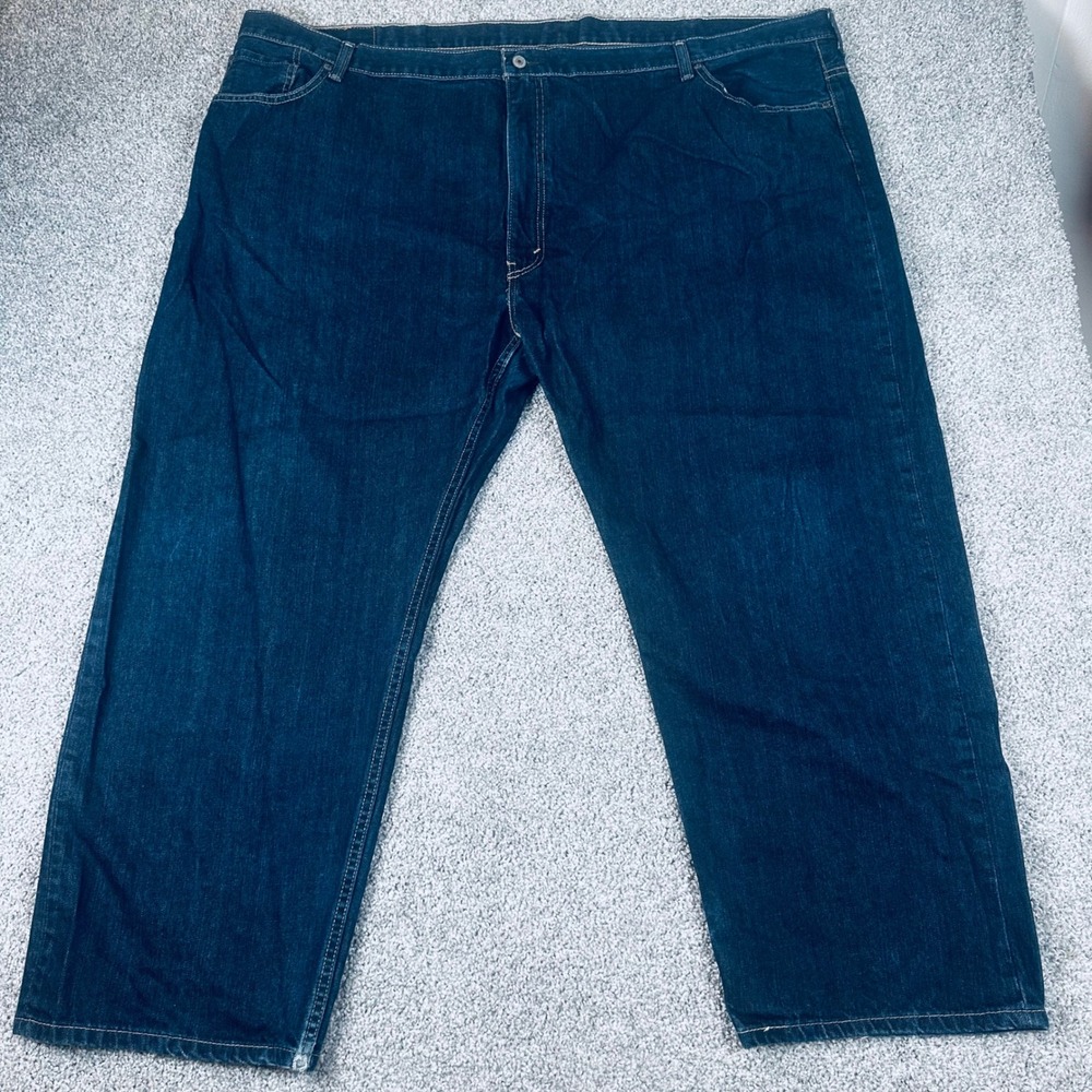 Levis 559 Relaxed Straight Jeans Mens 54x30 Dark Wash Indigo Denim Big & Tall - Picture 2 of 8